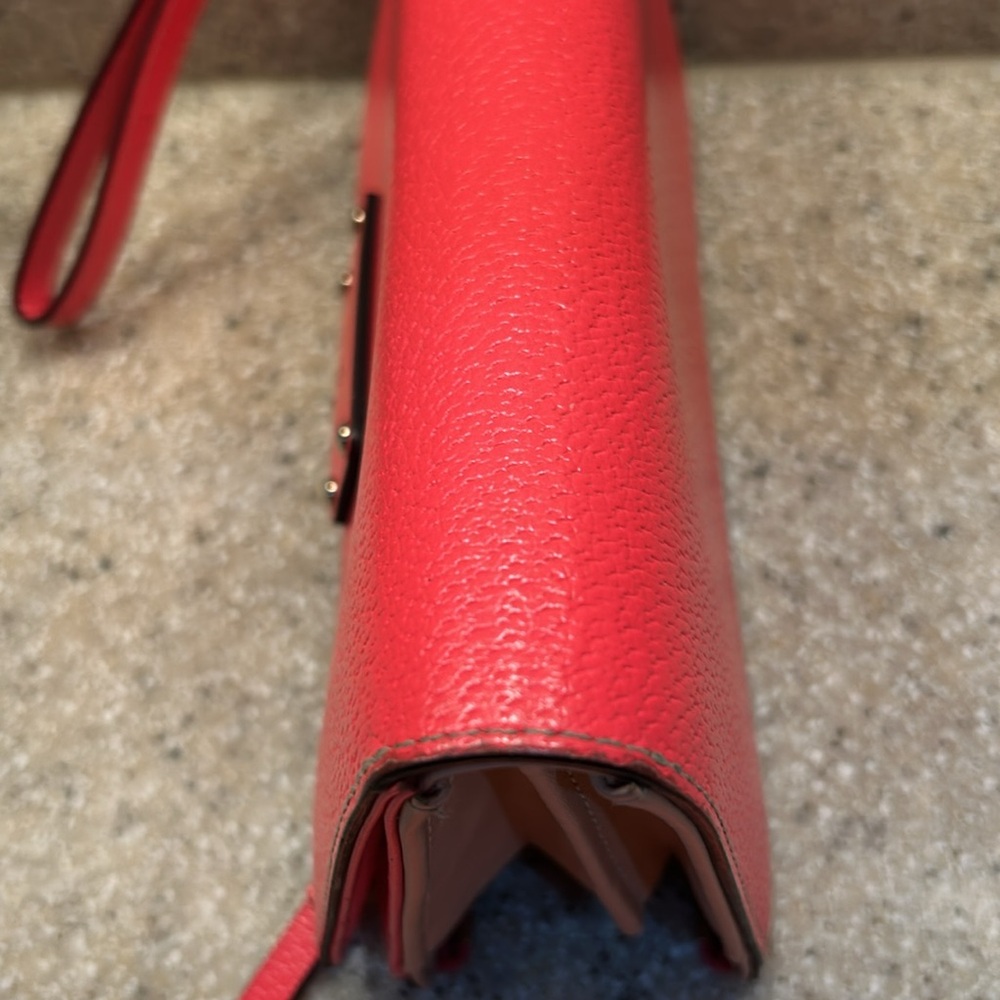 ❤️FINAL PRICE Kate Spade Layton Wellesley Neon Pink Leather Wristlet WLRU1779 - Picture 9 of 14